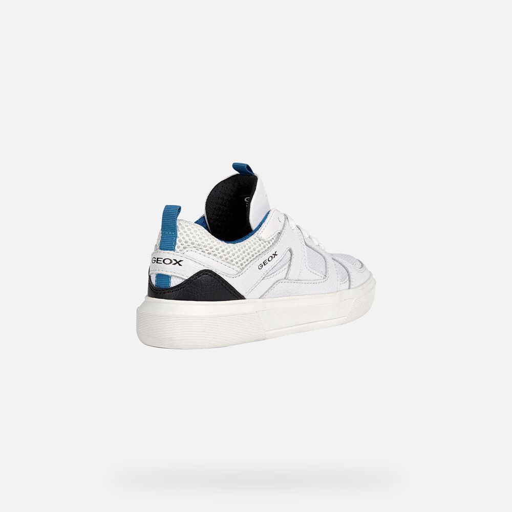 Geox Sneakers White Nettuno - Geox Boys Shoes - YHDGXE287